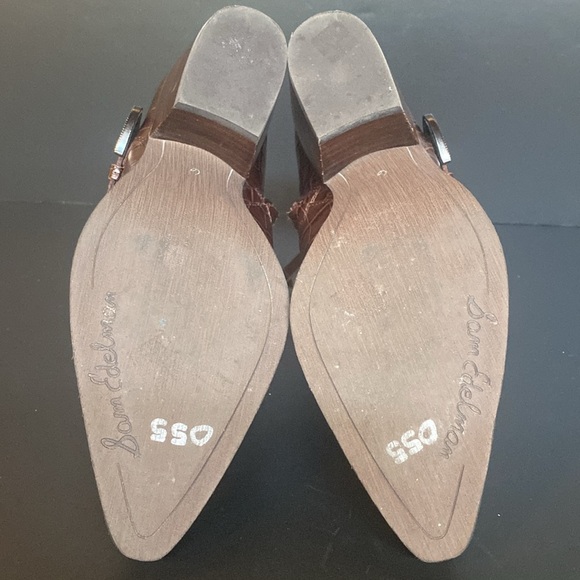 Anthropologie x Sam Edelman Windsor Ankle Western Bootie Chocolate Brown Sz 6 - Picture 6 of 8